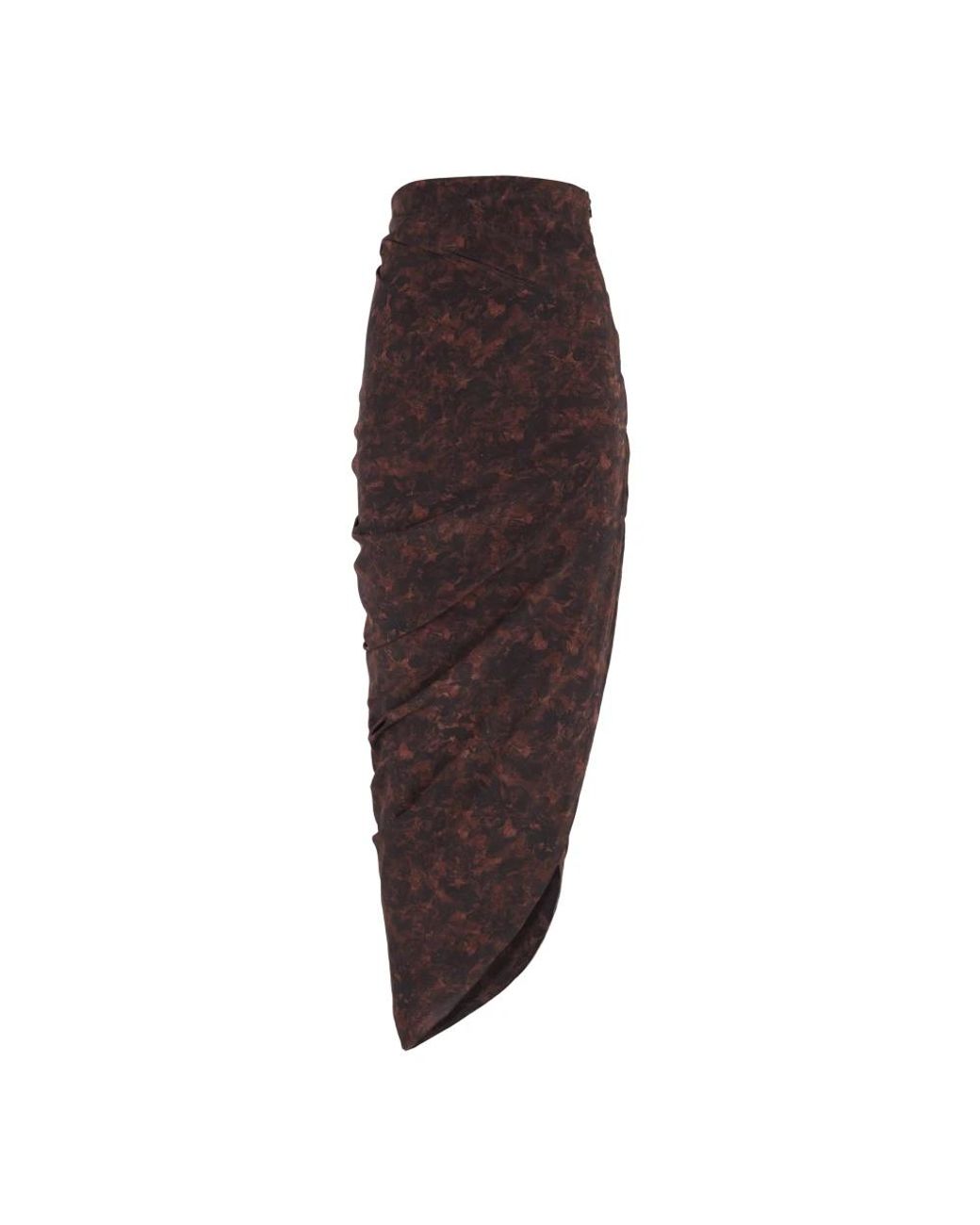 Cortana Brown Midi Skirts