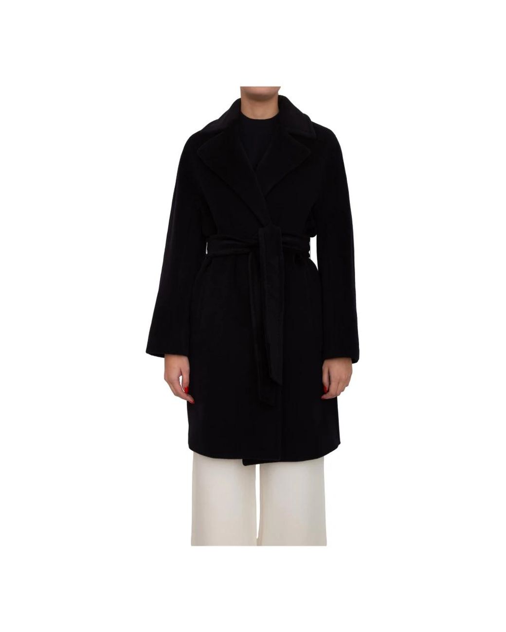 Max Mara Jassen ,Blauw ,Wol Cappotto in het Black