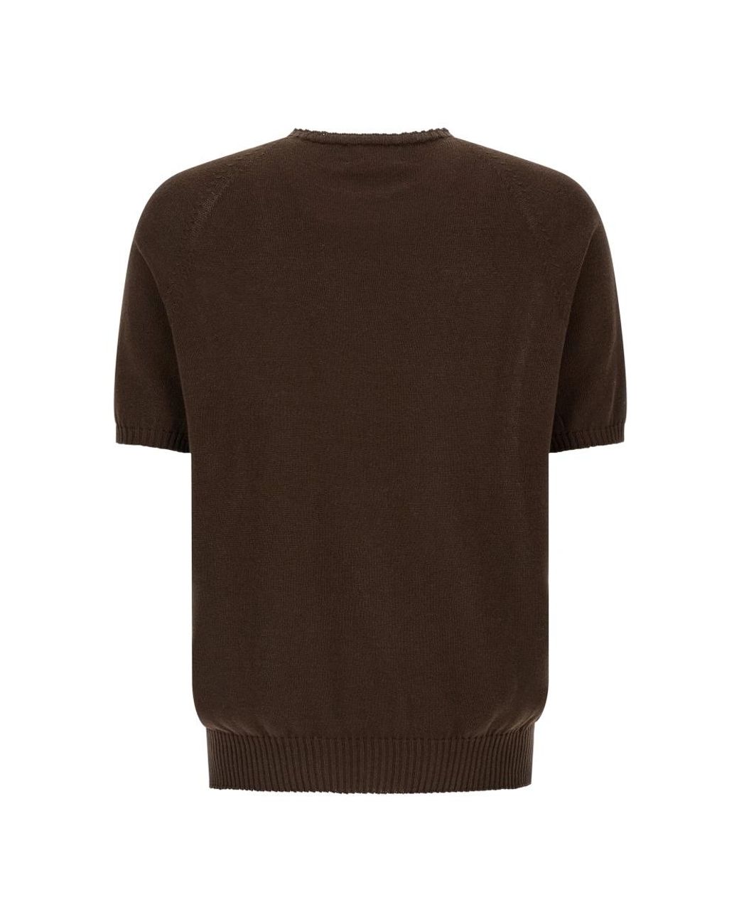 Ma'ry'ya Brown Round-Neck Knitwear for men