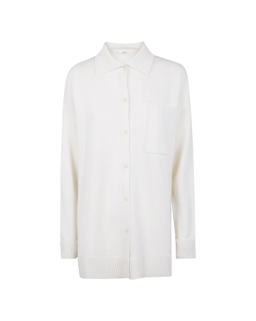 Max Mara Kasjmier Poloshirt in het White