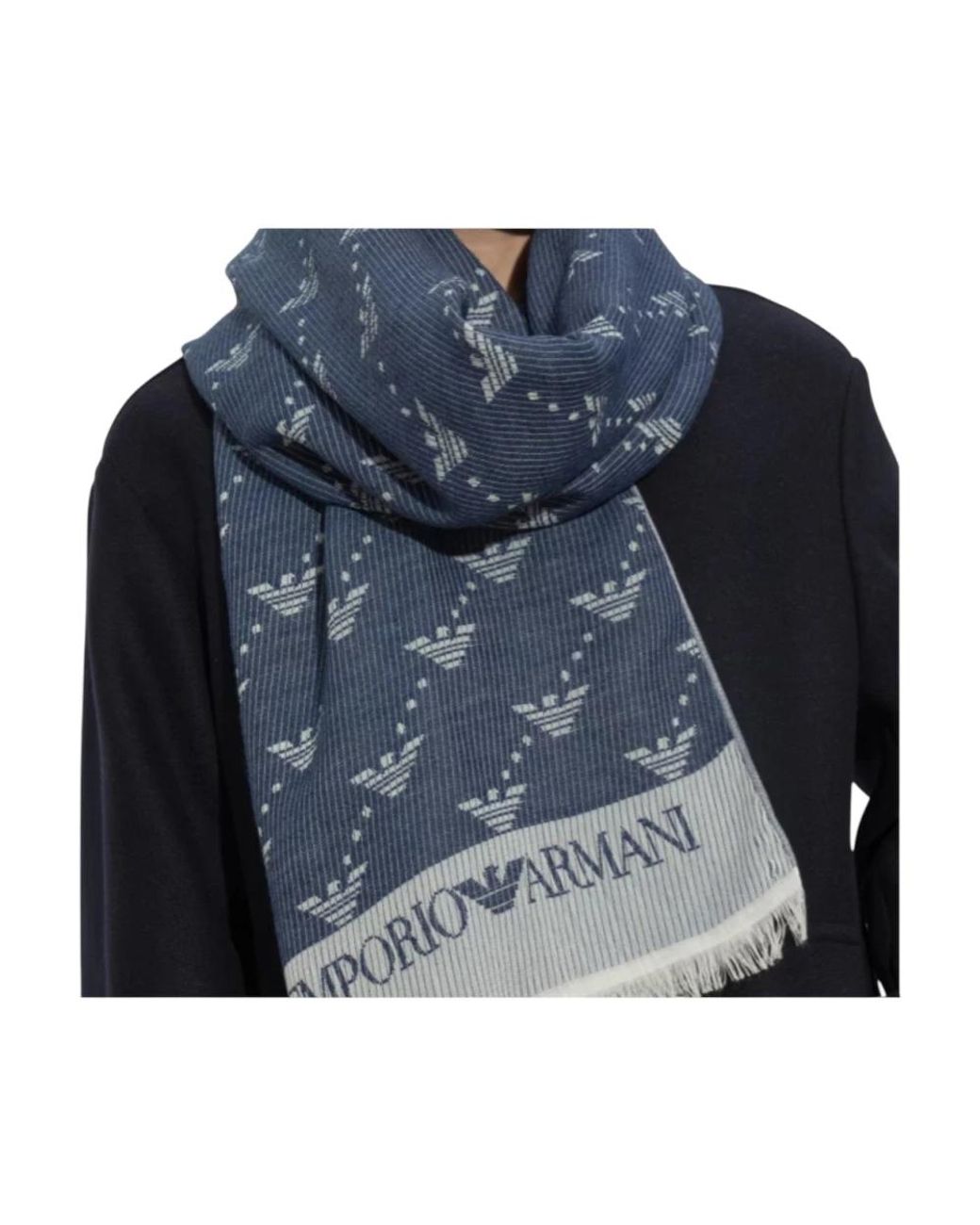 Armani Logo Schal in Black für Herren