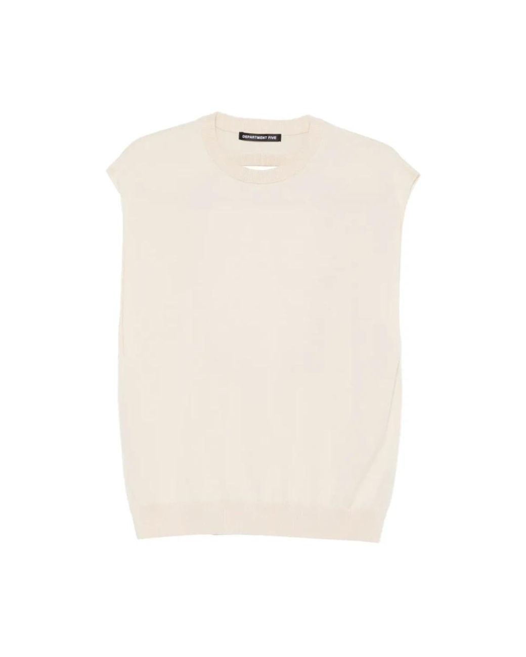 Department 5 White Round-Neck Knitwear