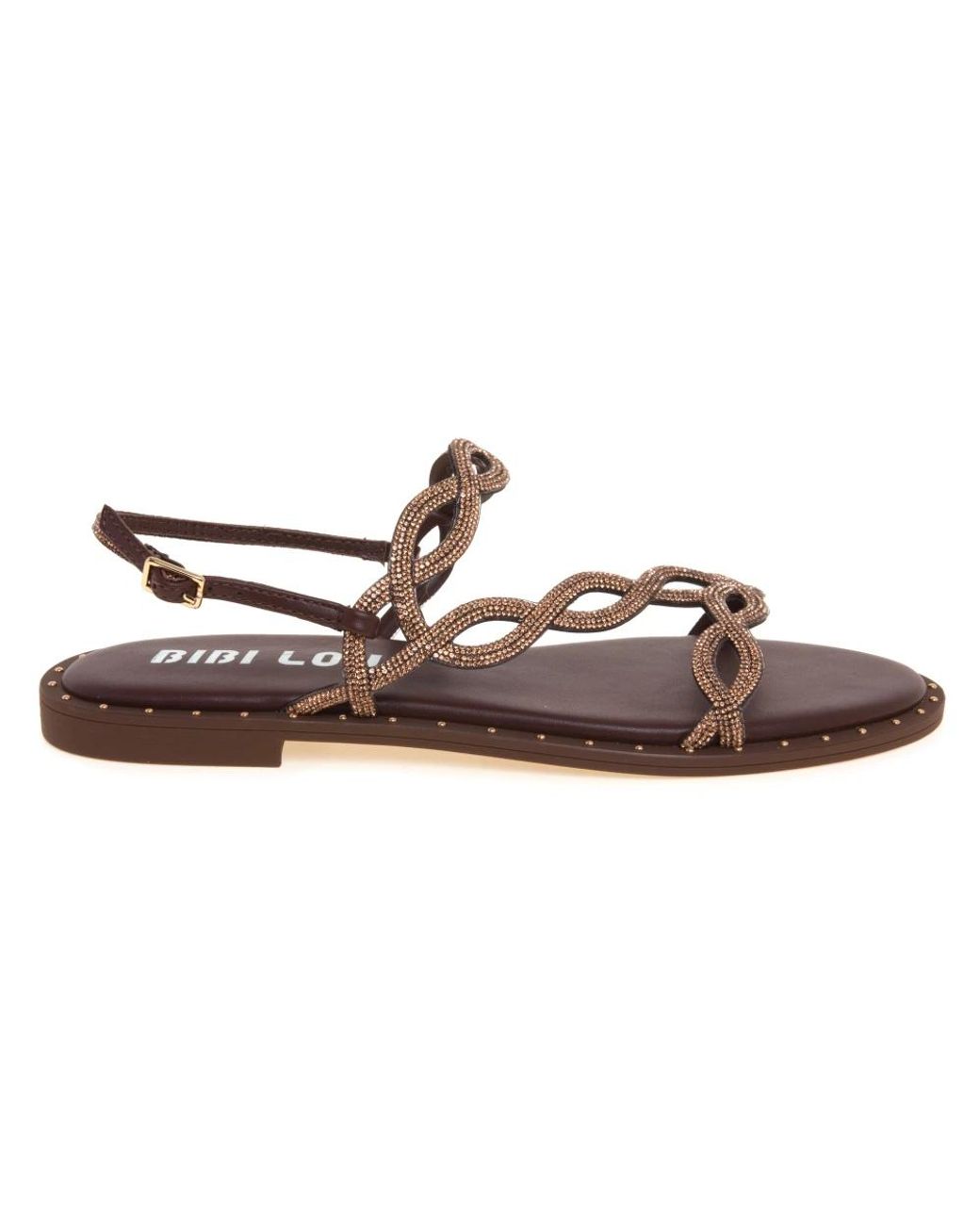 Bibi Lou Brown Flat Sandals