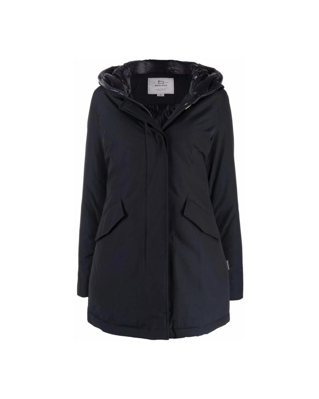 Woolrich Hooded Parka Jacket in het Black