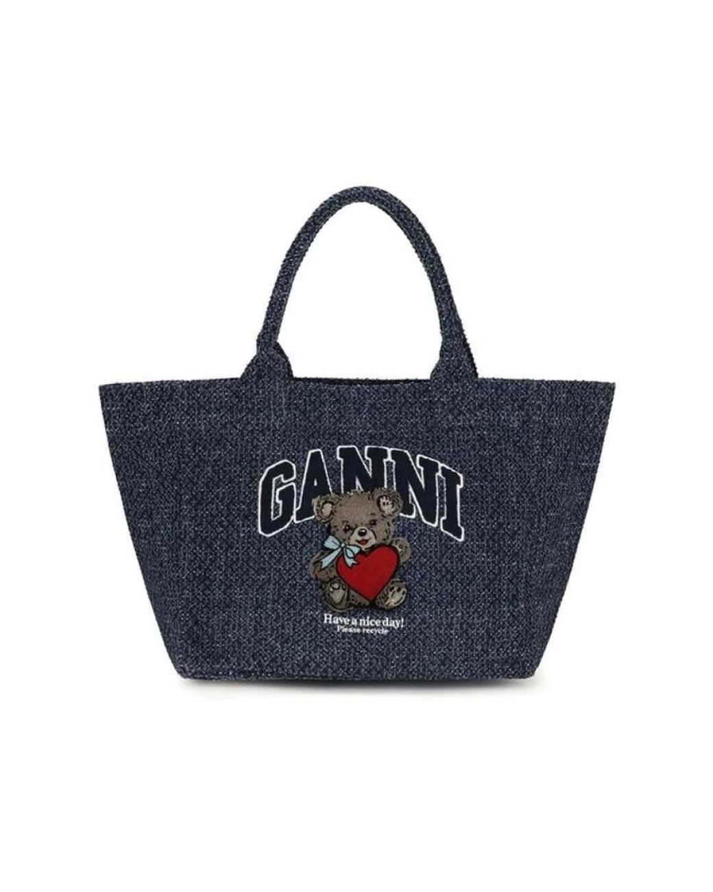 Ganni Blue Shopping Bags