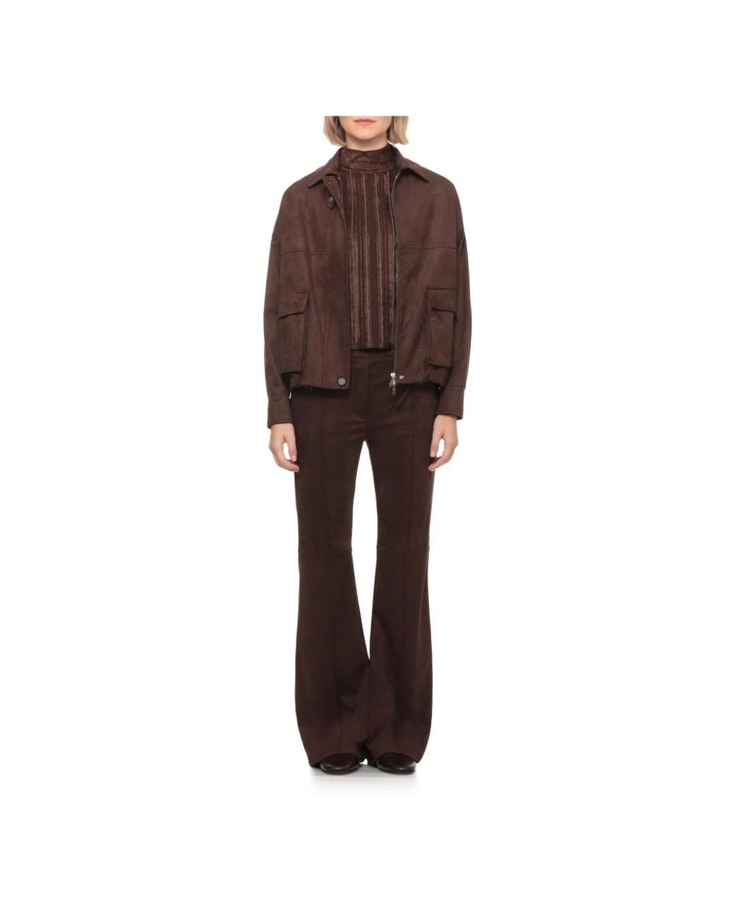 Light Jackets D.exterior de color Brown