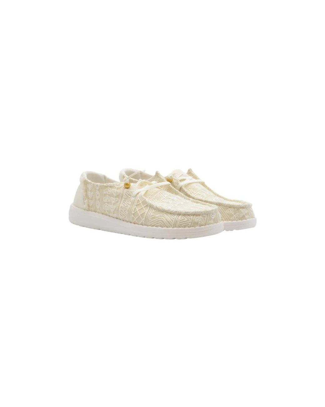 HeyDude White Laced Shoes