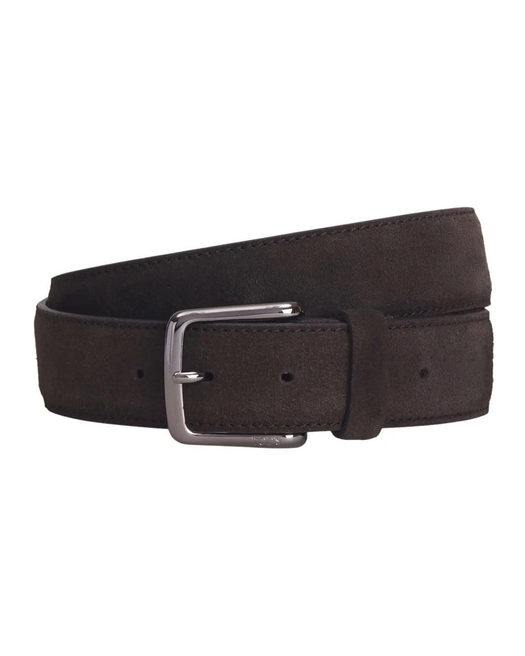 Tod's Accessoires ,Bruin ,Leer New Basic P.35 Riem in het Black voor heren