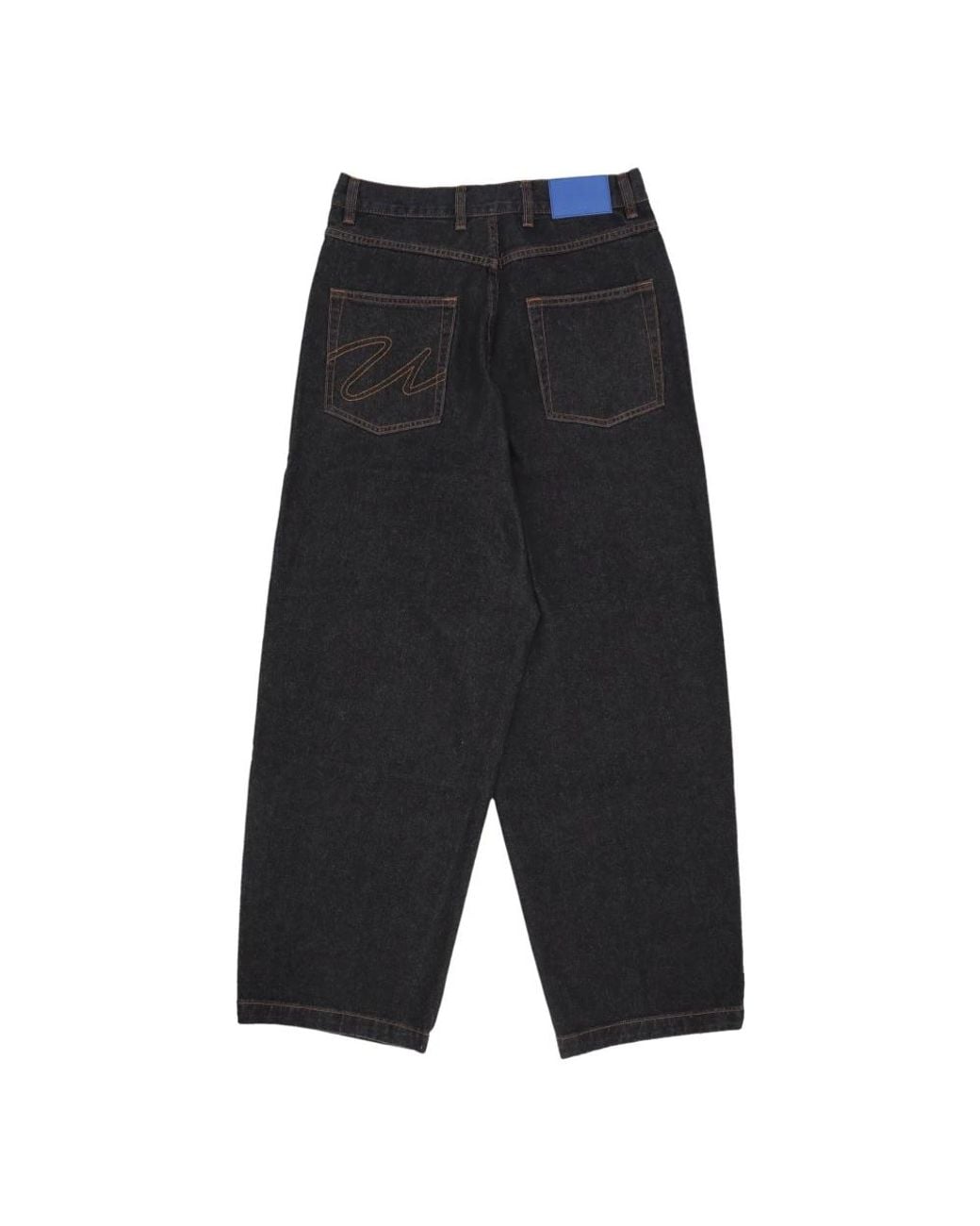 USUAL Black Loose Fit Jeans for men