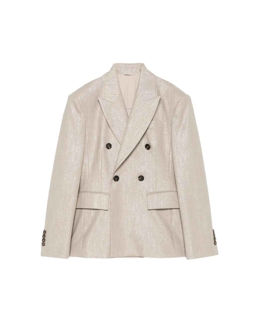 Brunello Cucinelli Natural Blazers