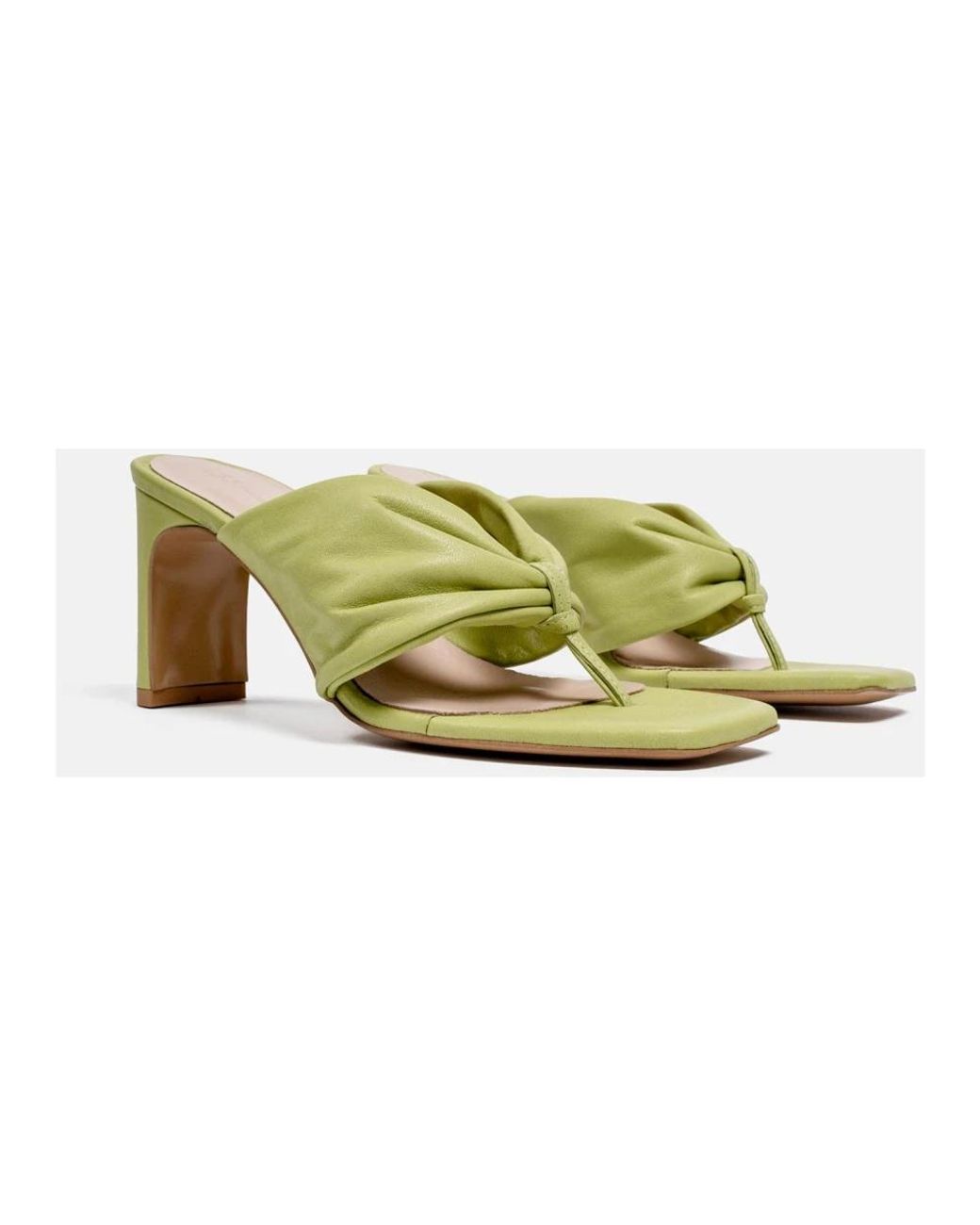Heeled Mules L37 en coloris Yellow