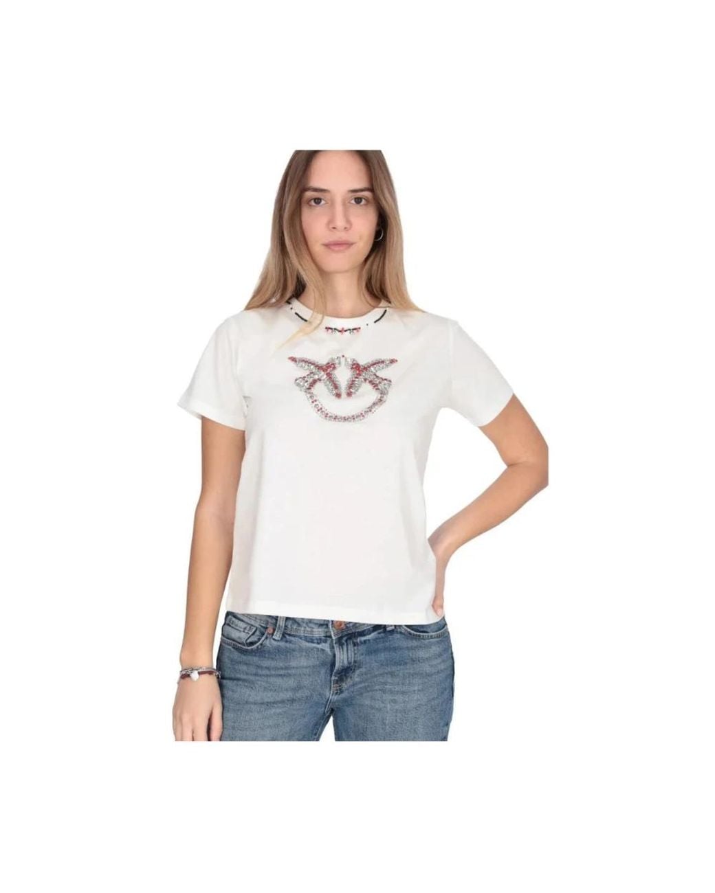 T-Shirts Pinko de color White