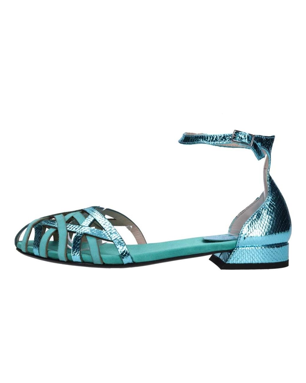 Fabi Blue Ballerina-Schuhe Aus Leder