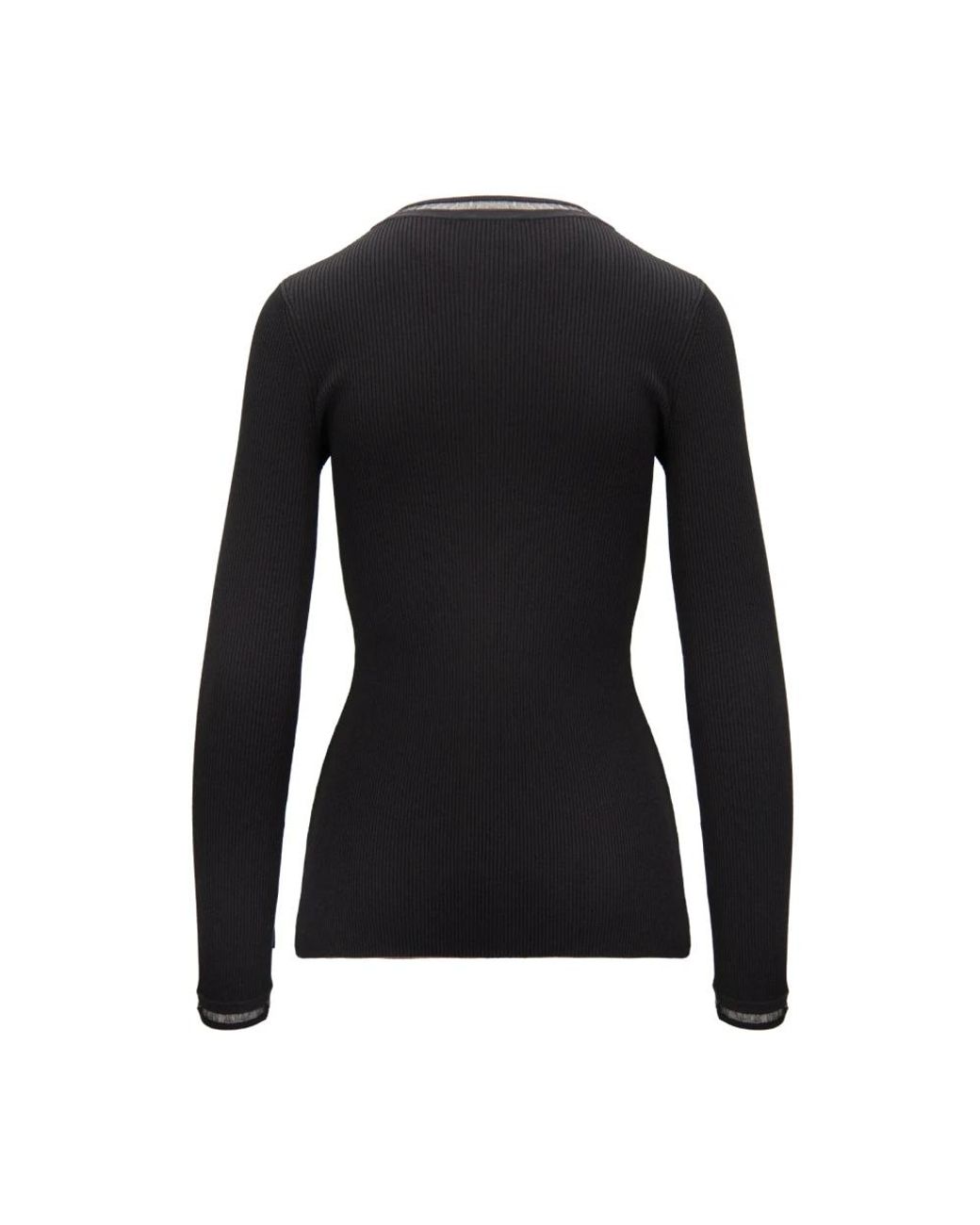 Elisabetta Franchi Black Long Sleeve Tops