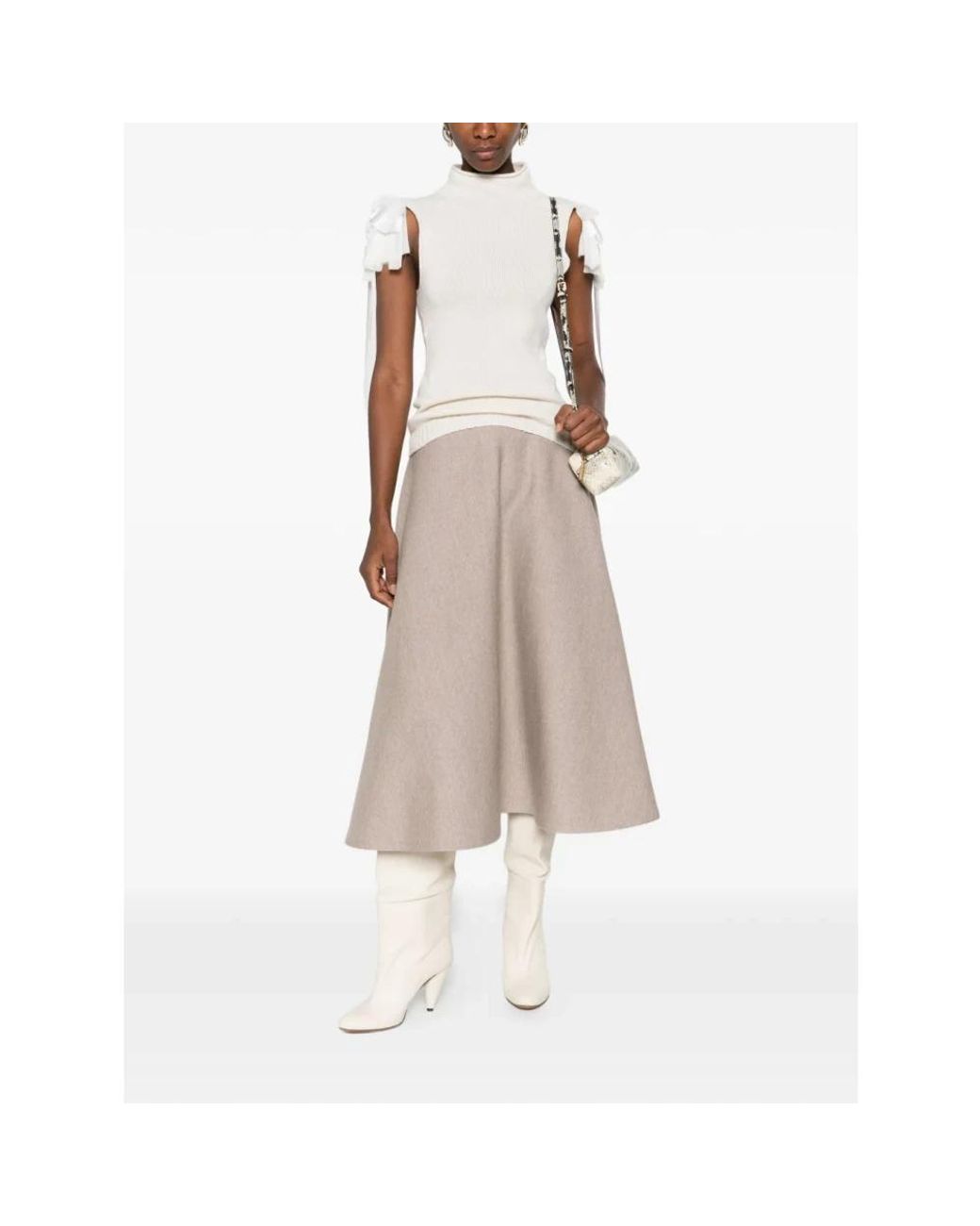 Alberta Ferretti White Turtlenecks