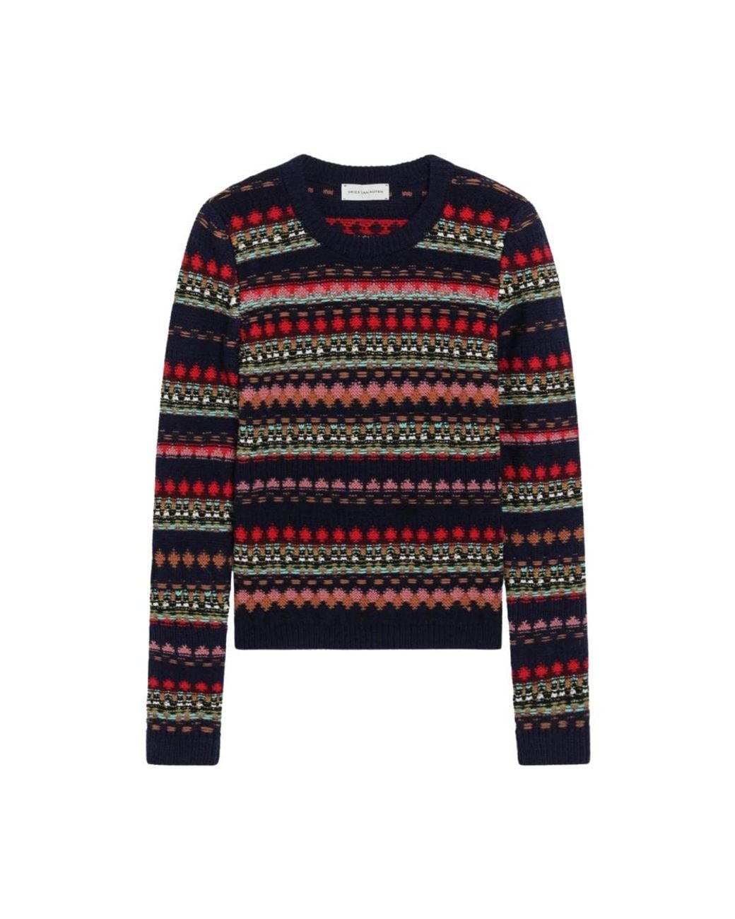Dries Van Noten Black Round-Neck Knitwear