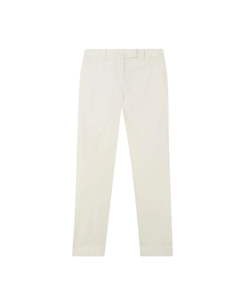 Brooks Brothers White Slim-Fit Trousers