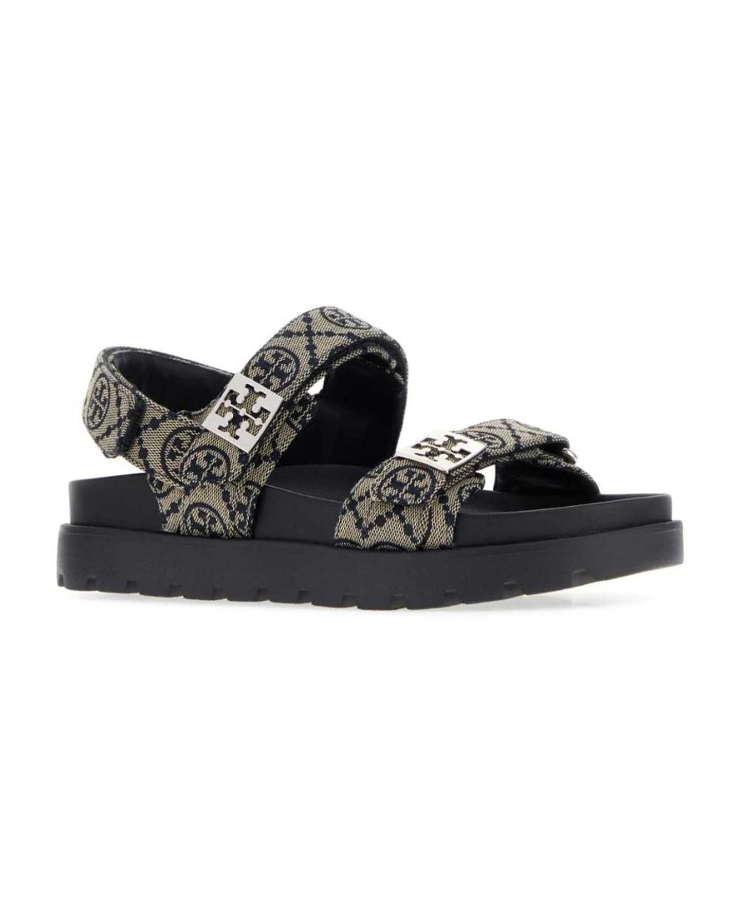 Flat Sandals Tory Burch en coloris Black