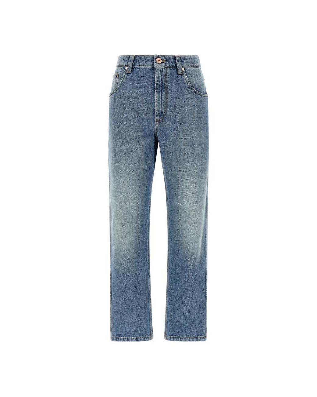 Brunello Cucinelli Blue Straight Fit Jeans