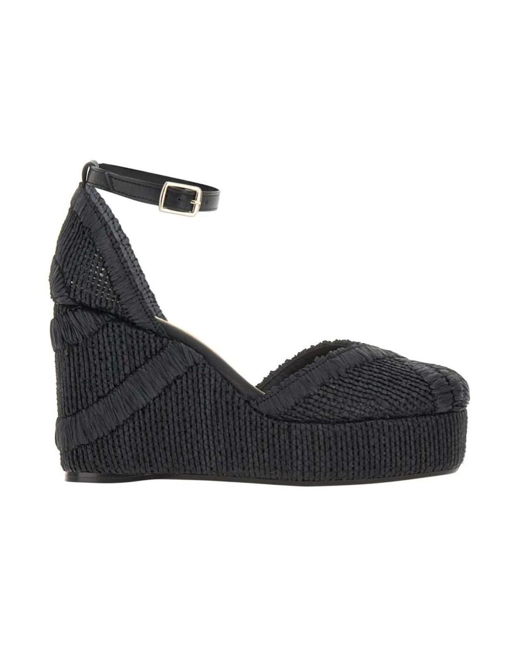 Castaner Black Wedges