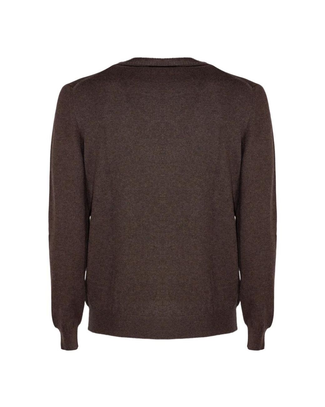 Fedeli Brown Round-Neck Knitwear for men