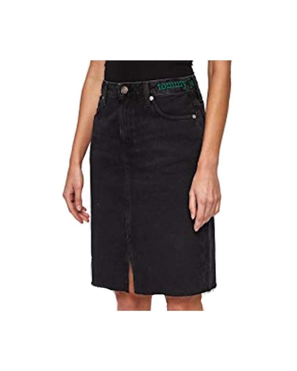 Tommy Hilfiger Black Denim Skirts