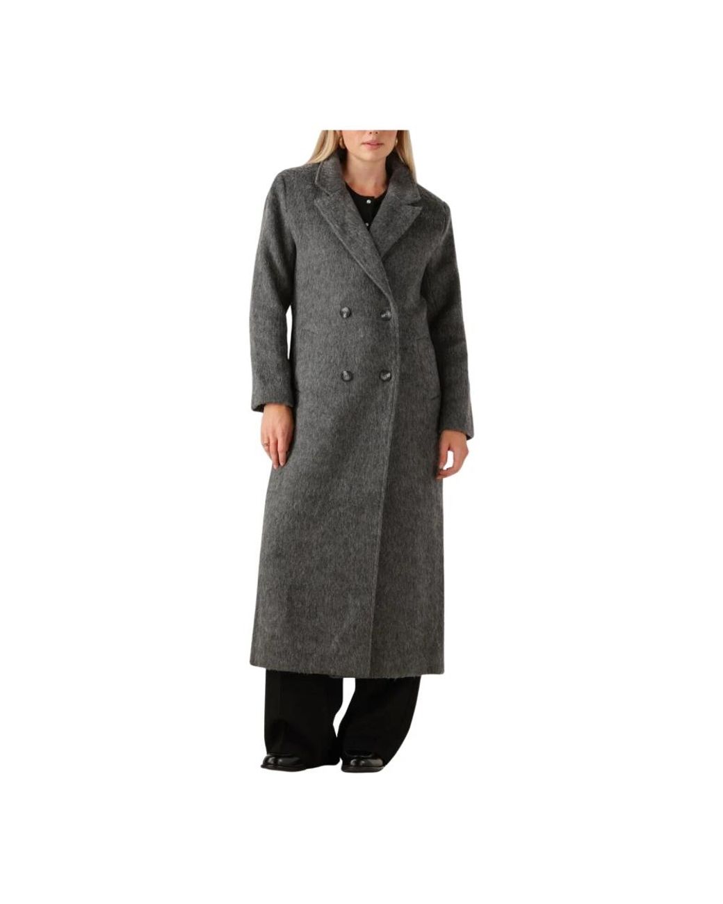 Notre-v Jassen ,Grijs ,Polyester Grijze Polyester Winterjas in het Black