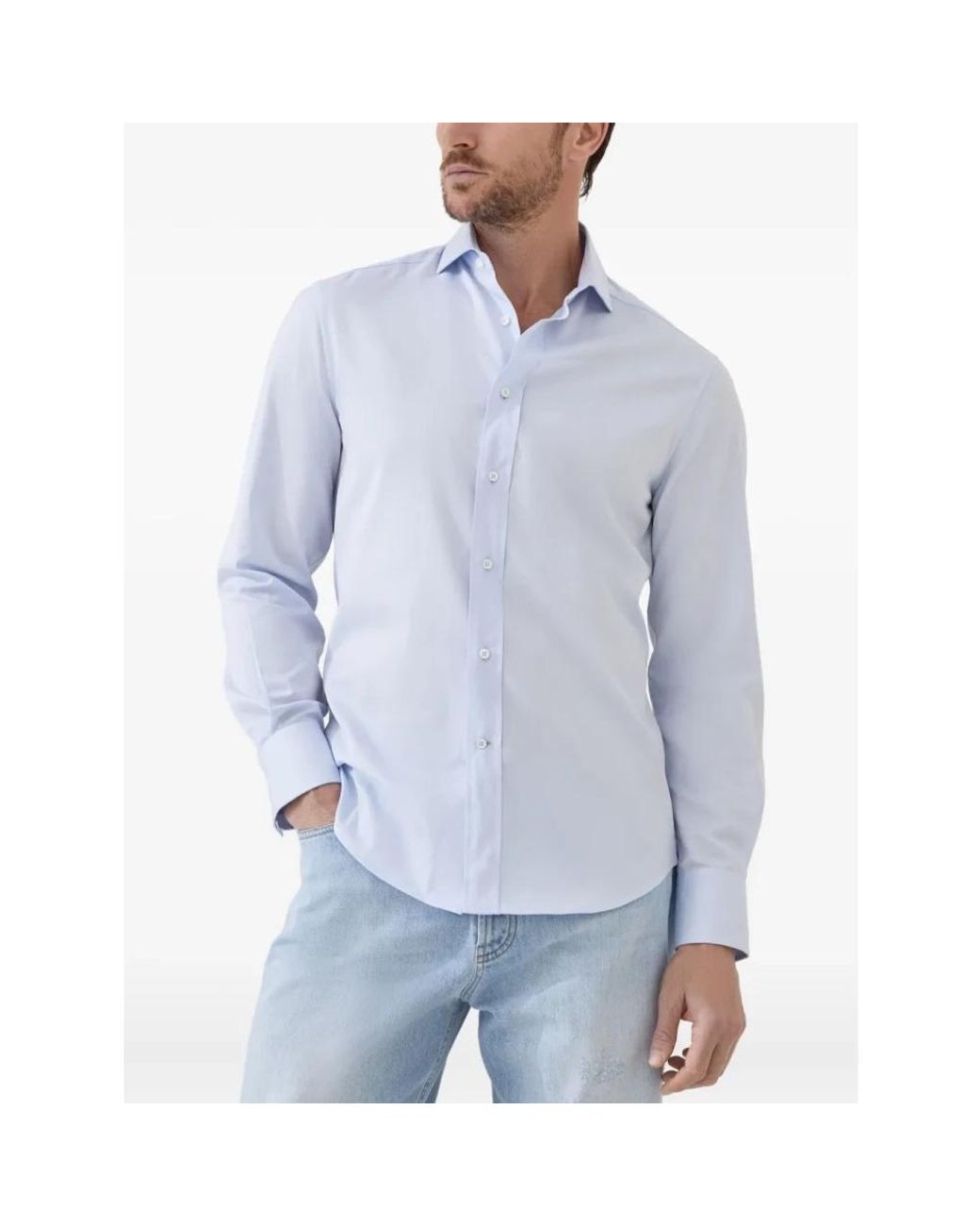 Brunello Cucinelli White Casual Shirts for men