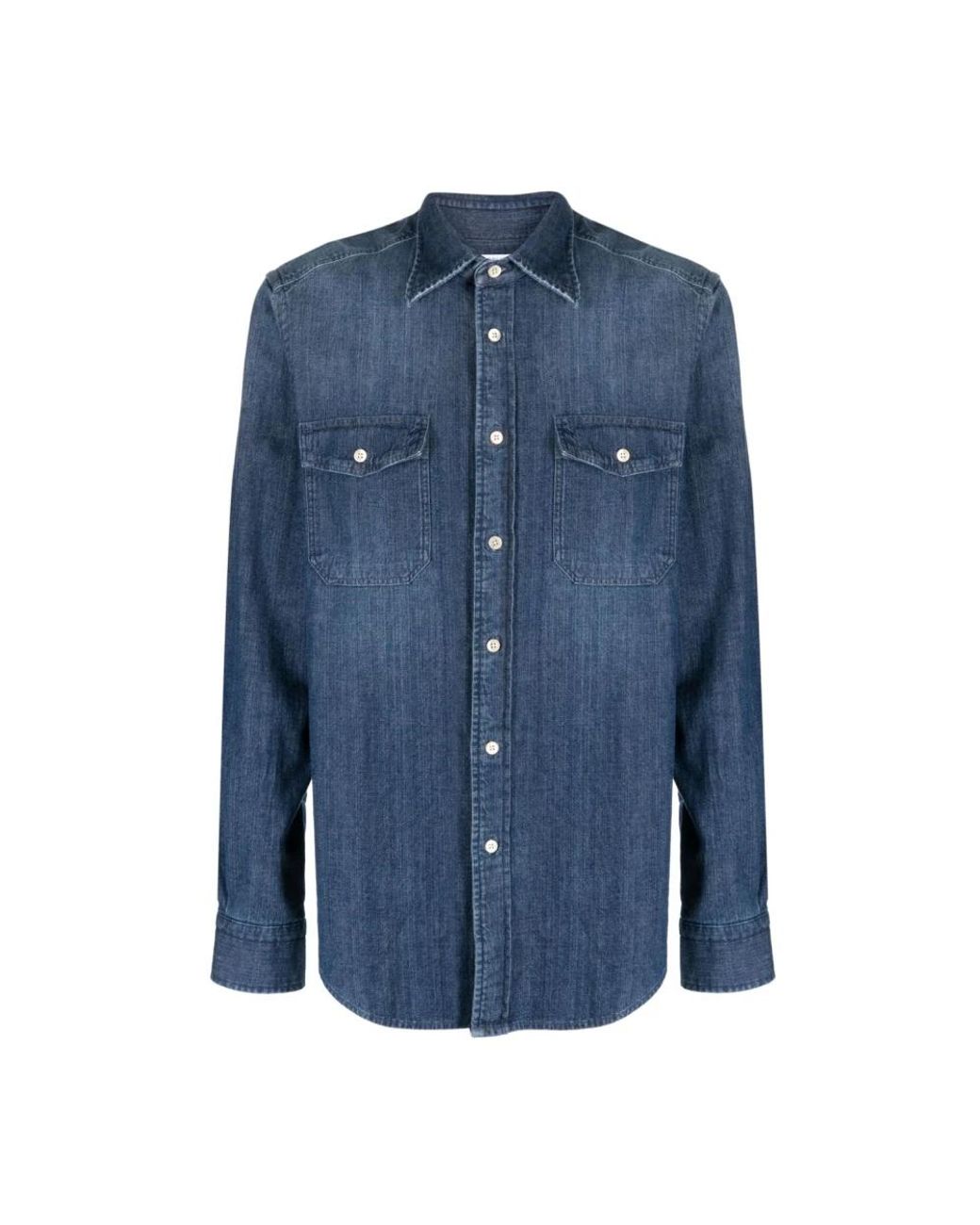 Boglioli Blue Denim Shirts for men