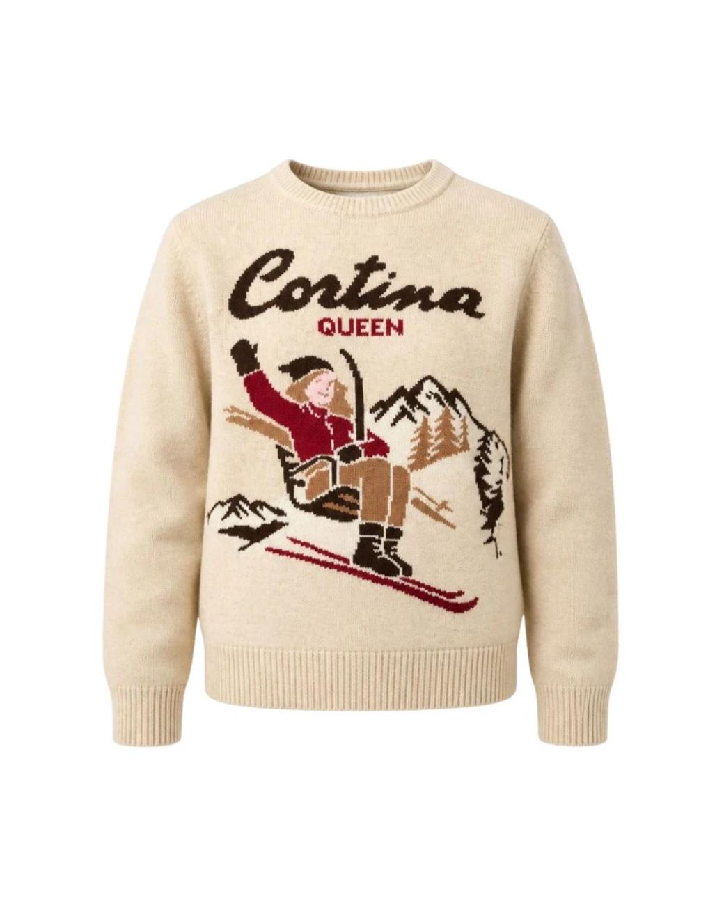 Mc2 Saint Barth Natural Round-Neck Knitwear