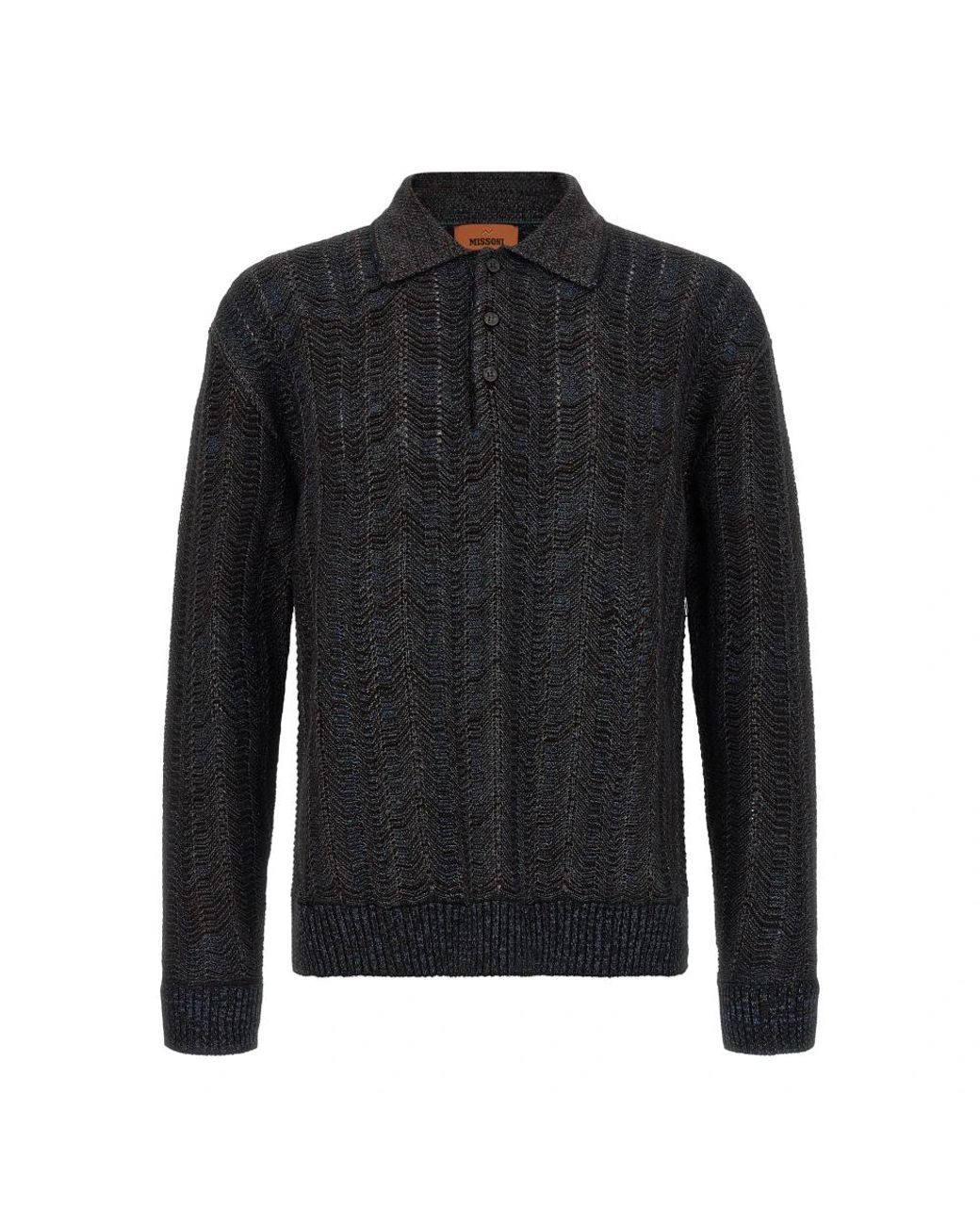 Missoni Black Round-Neck Knitwear for men