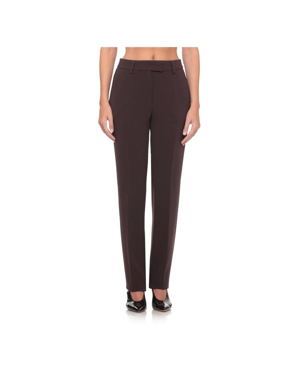 Alberto Biani Brown Straight Trousers