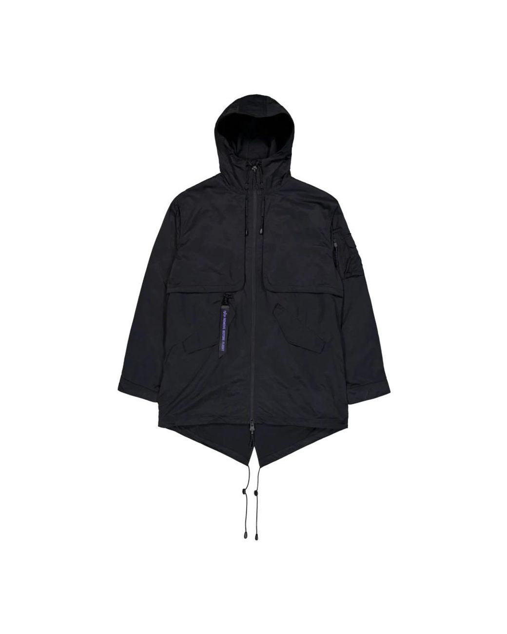 Alpha Industries Jassen ,Zwart ,Katoen Utility Uv Fishtail Jacket in het Black voor heren