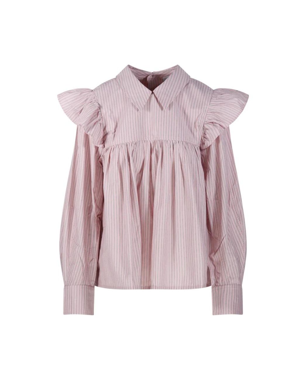 Blouses Ganni de color Purple