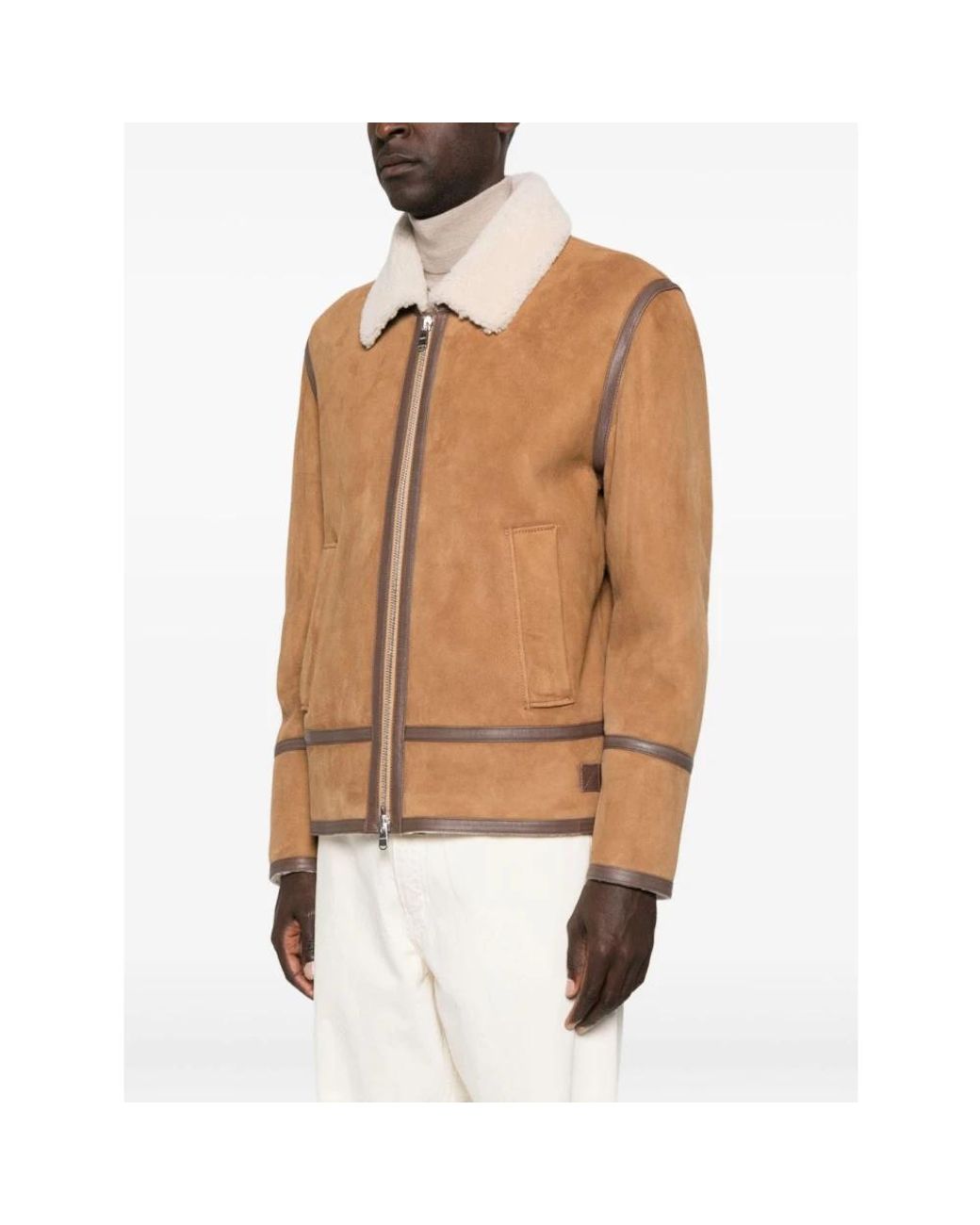 Dondup Shearling Collar Jacket in Brown für Herren