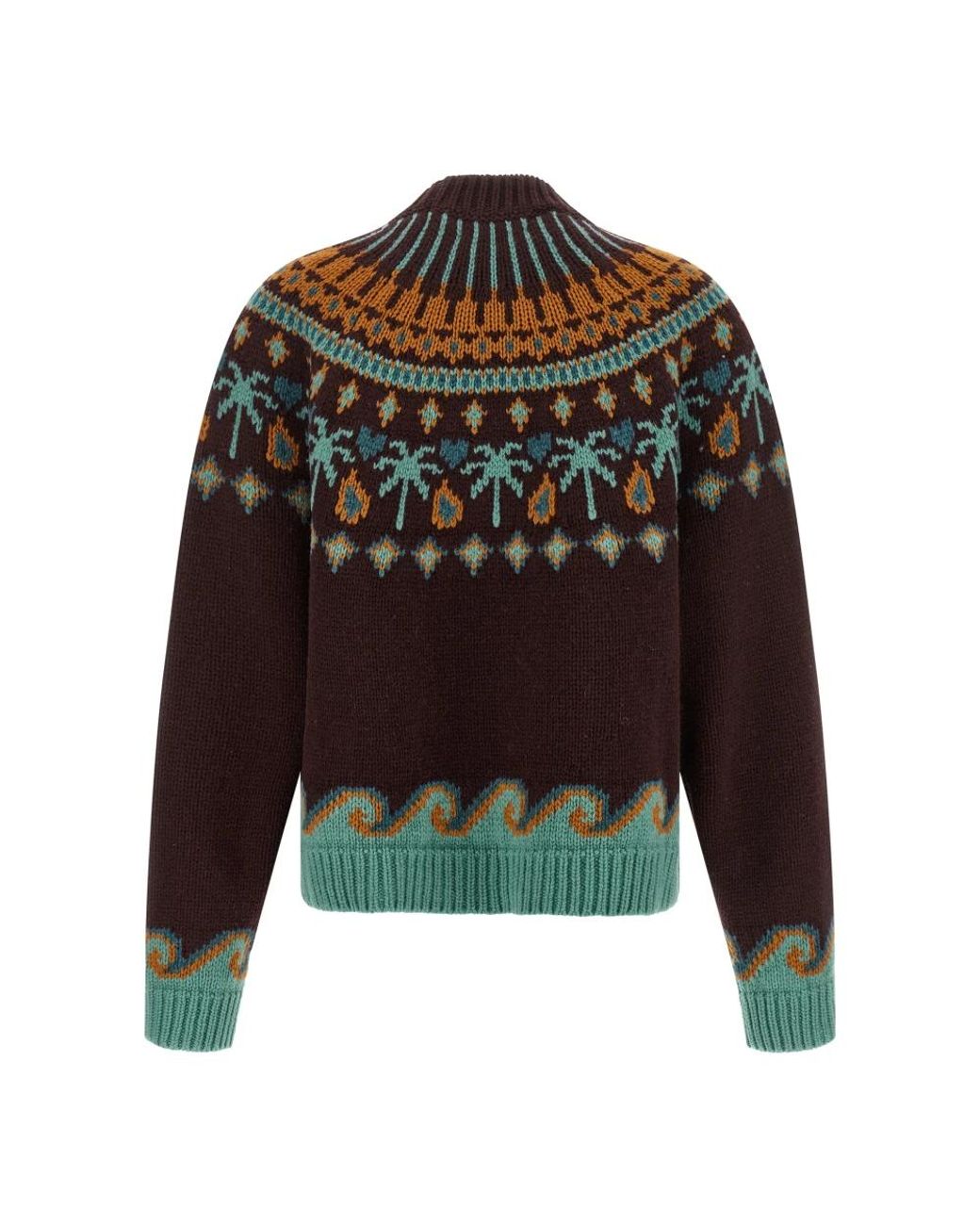 Alanui Green Round-Neck Knitwear