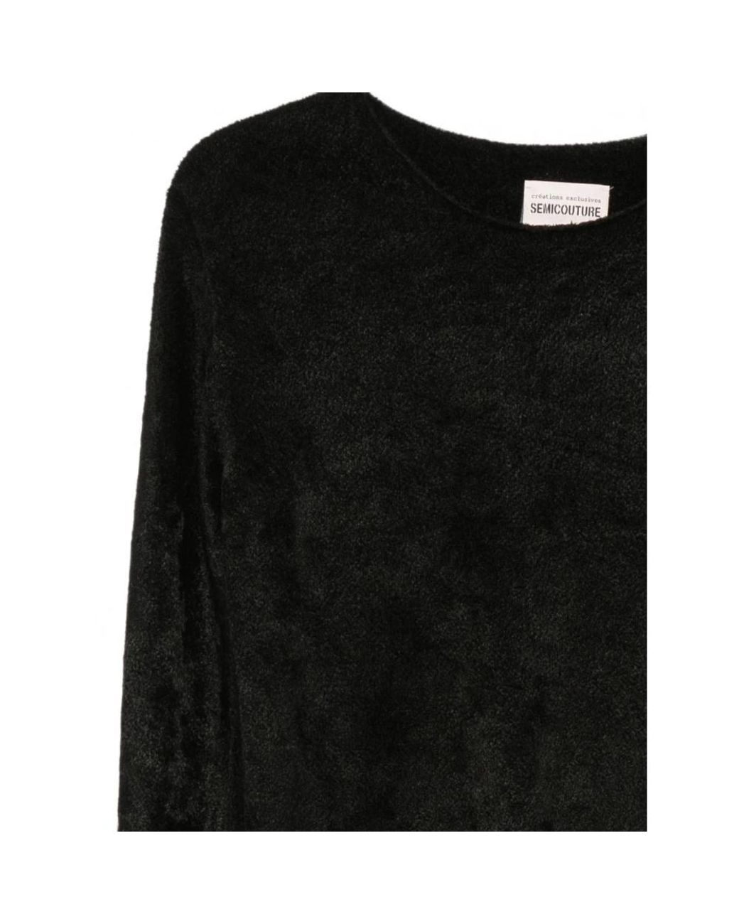 Semicouture Black Round-Neck Knitwear