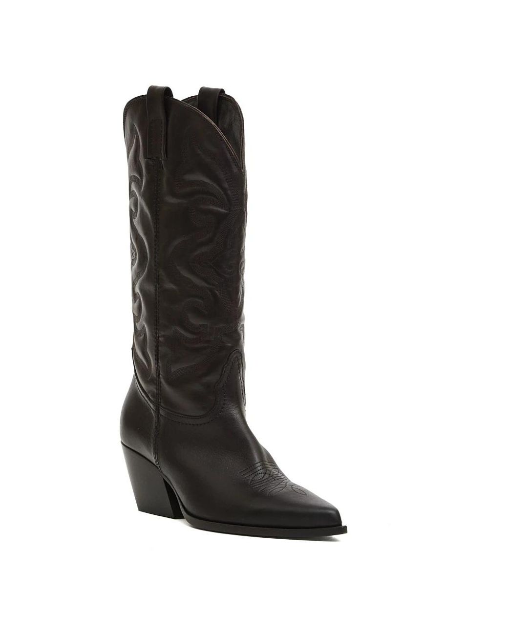 Elena Iachi Black Cowboy Boots