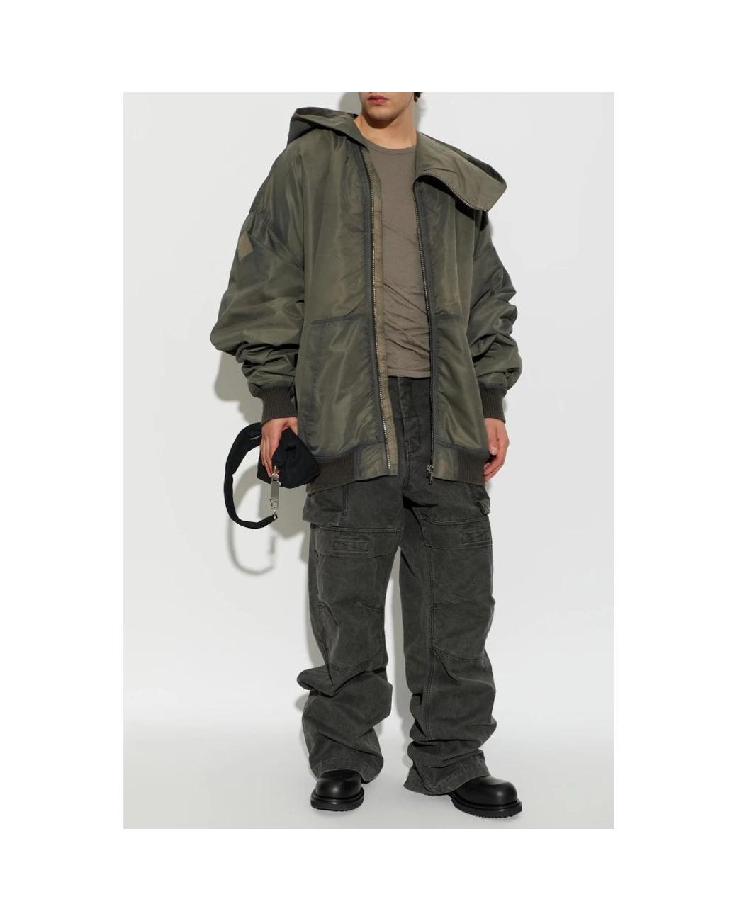 Rick Owens Gray Bomber Jackets for men