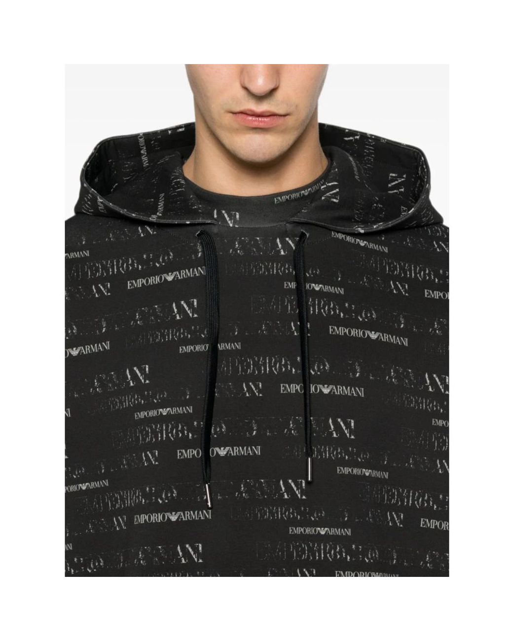 Emporio Armani Black Hoodies for men