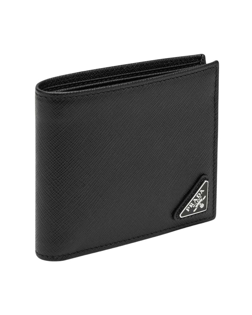 Prada Saffiano Portemonnee in het Black voor heren