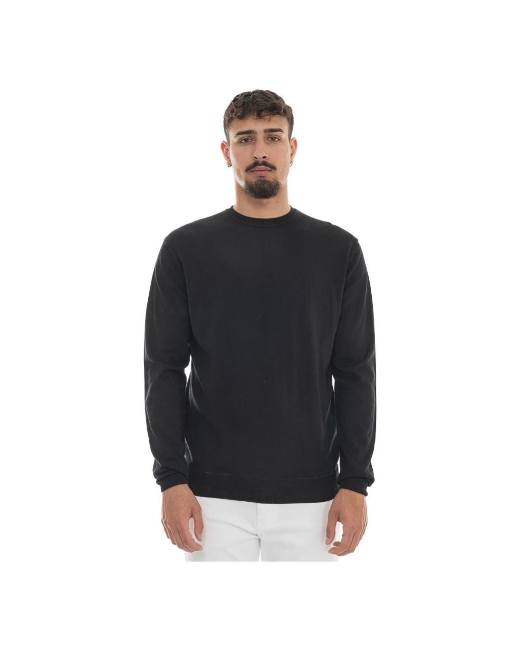 Peuterey Black Round-Neck Knitwear for men