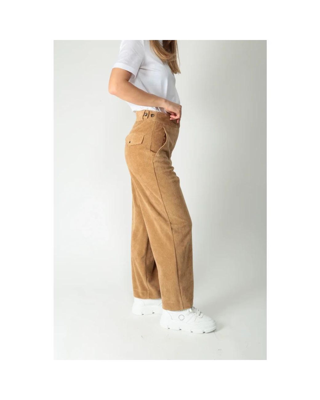 Max Mara White Straight Trousers