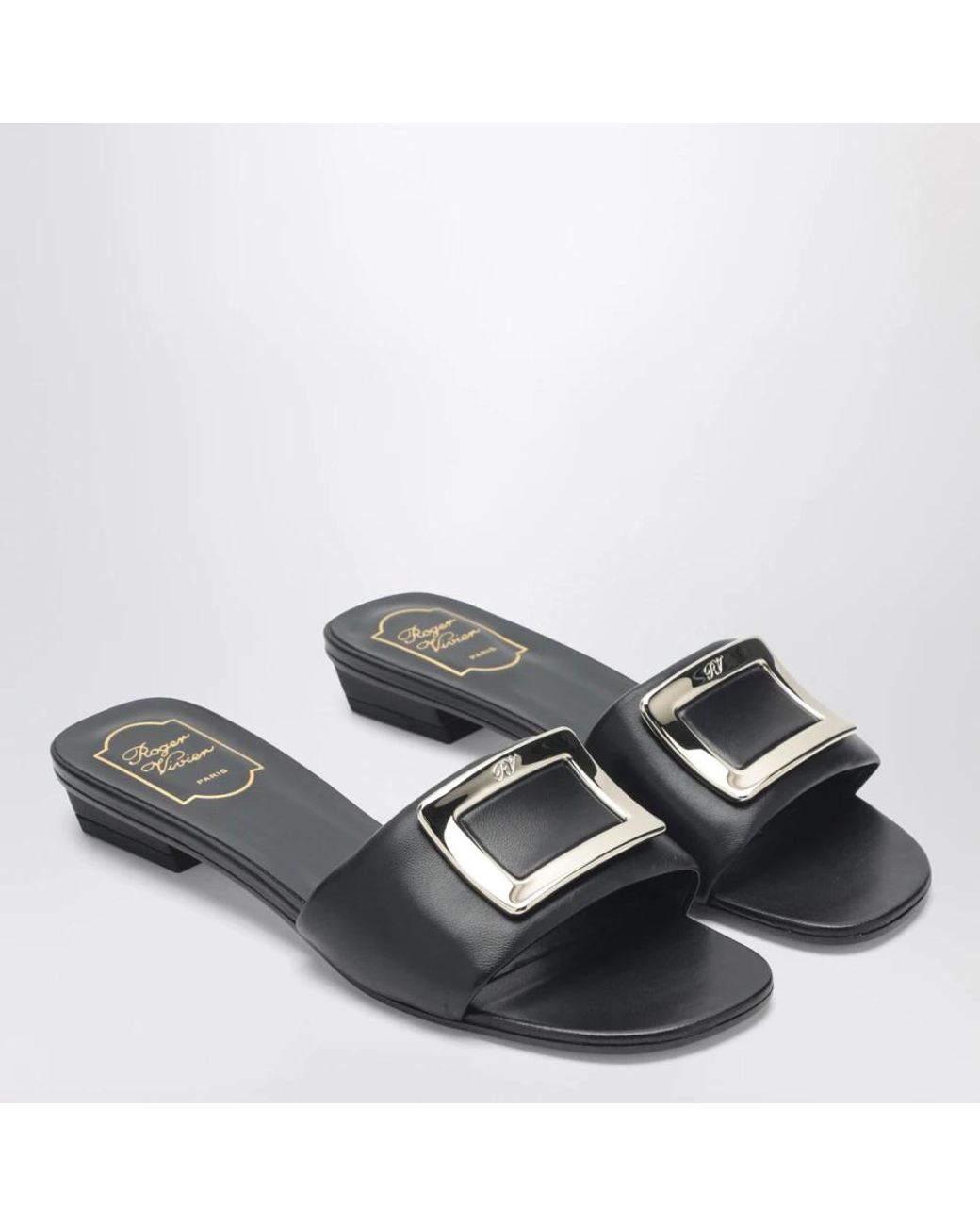 Roger Vivier Black Heeled Mules