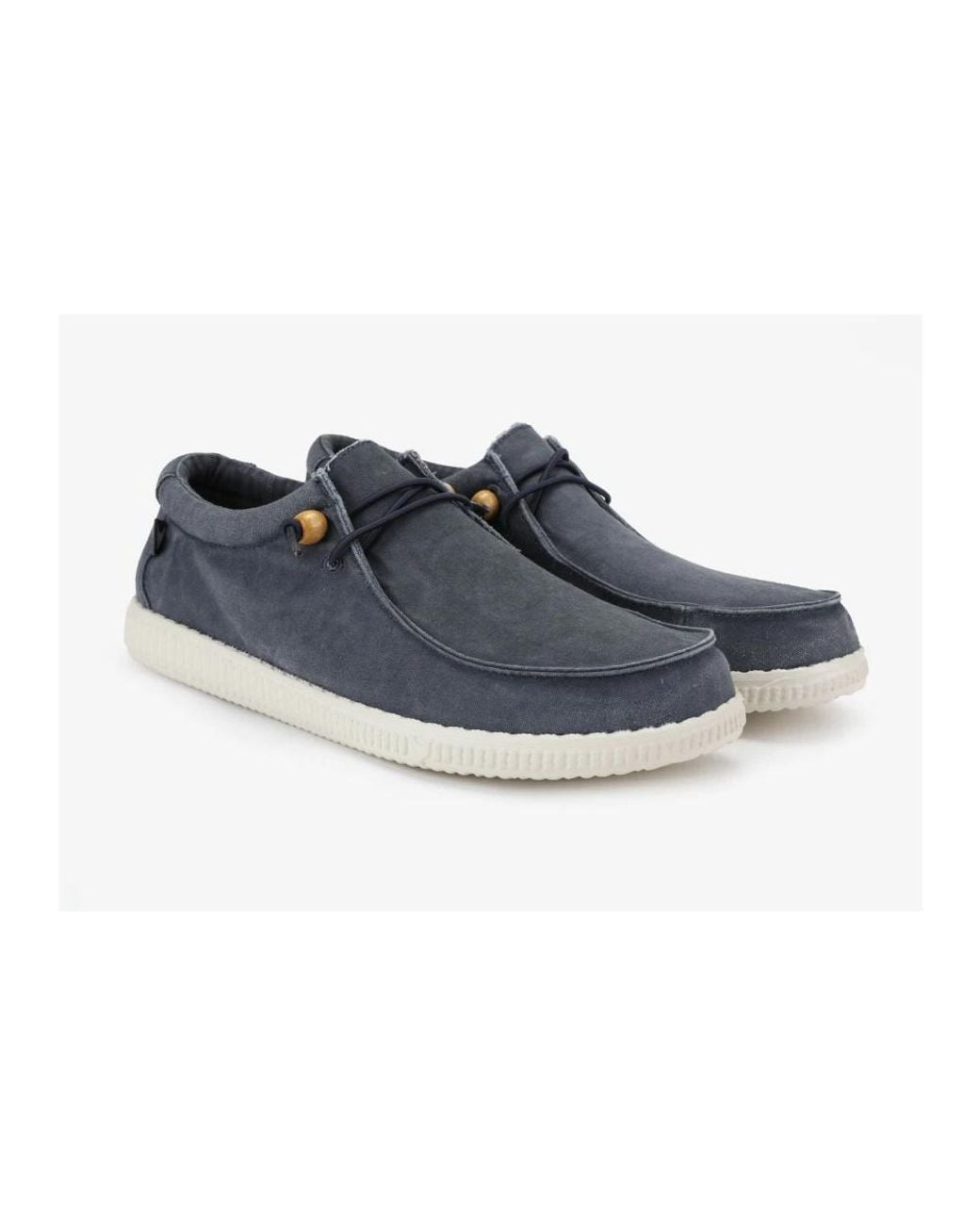 WALK IN PITAS Blue Laced Shoes for men