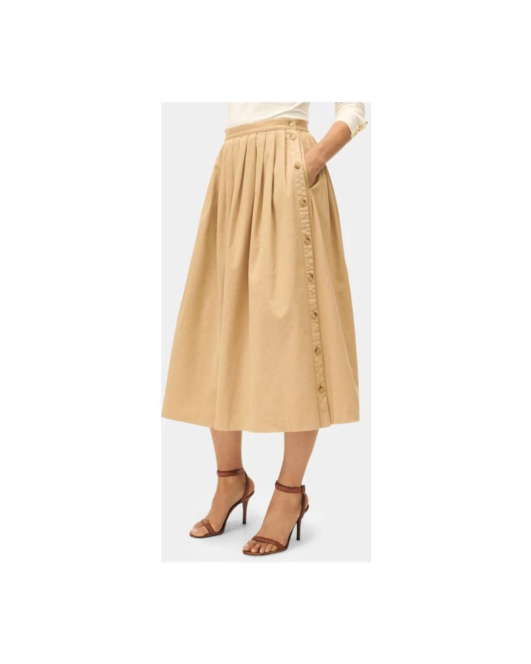 Brooks Brothers Natural Midi Skirts