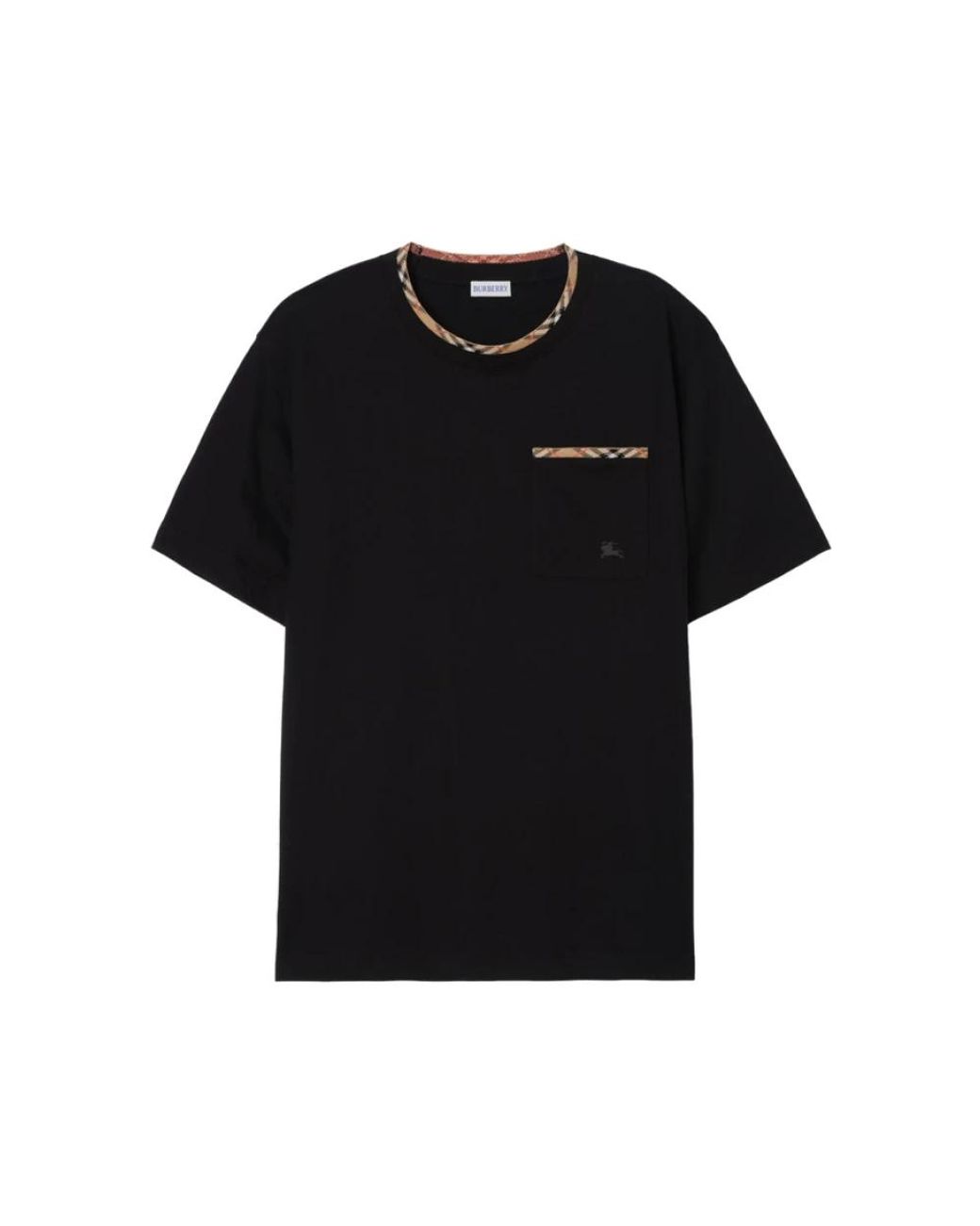 Burberry T-Shirt Met Ronde Hals in het Black voor heren