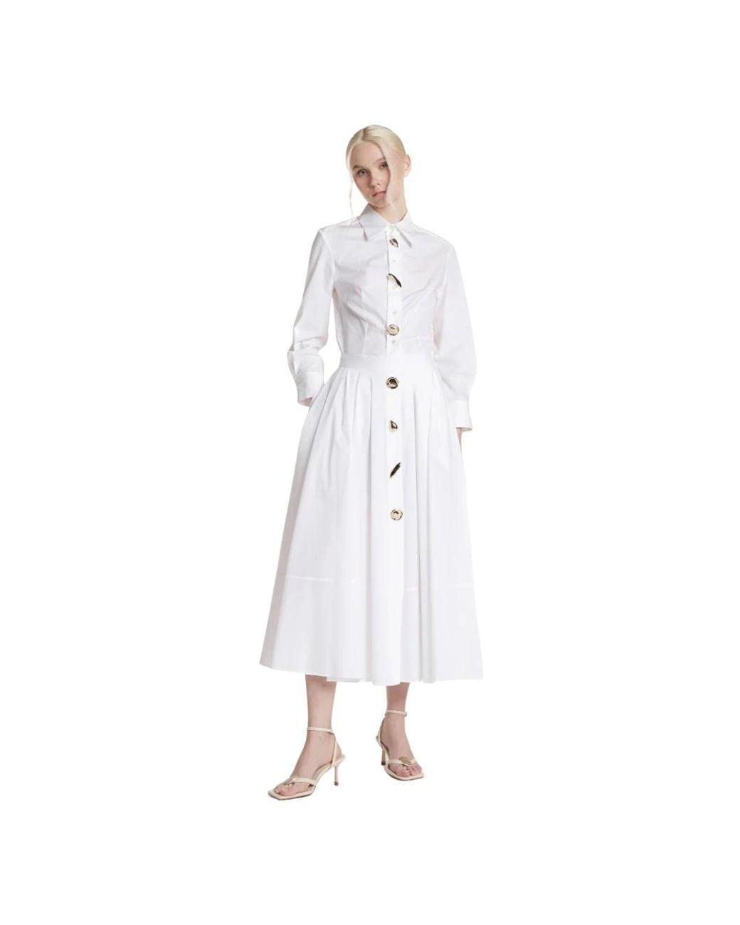 SIMONA CORSELLINI White Midi Skirts