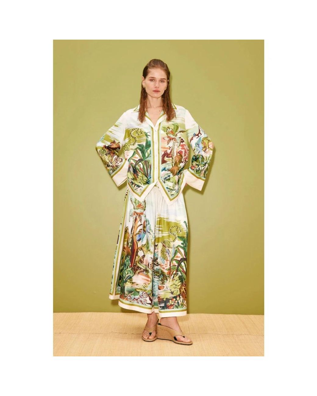 ALÉMAIS Yellow Wide Trousers