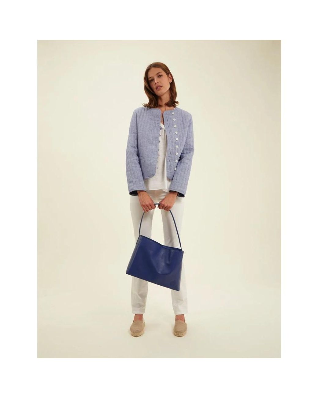 Ines De La Fressange Paris Blue Shoulder Bags